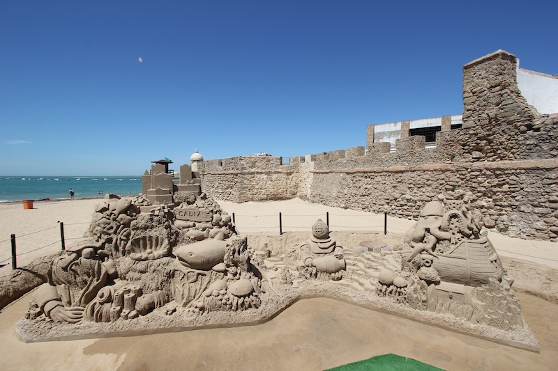Скульптура из песка в Кадисе