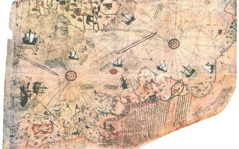 Карта мира, составленная Пири Реисом (1513)